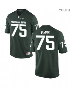 Youth Michigan State Spartans NCAA #75 Kevin Jarvis Green Authentic Nike Stitched College Football Jersey KH32F27ZC